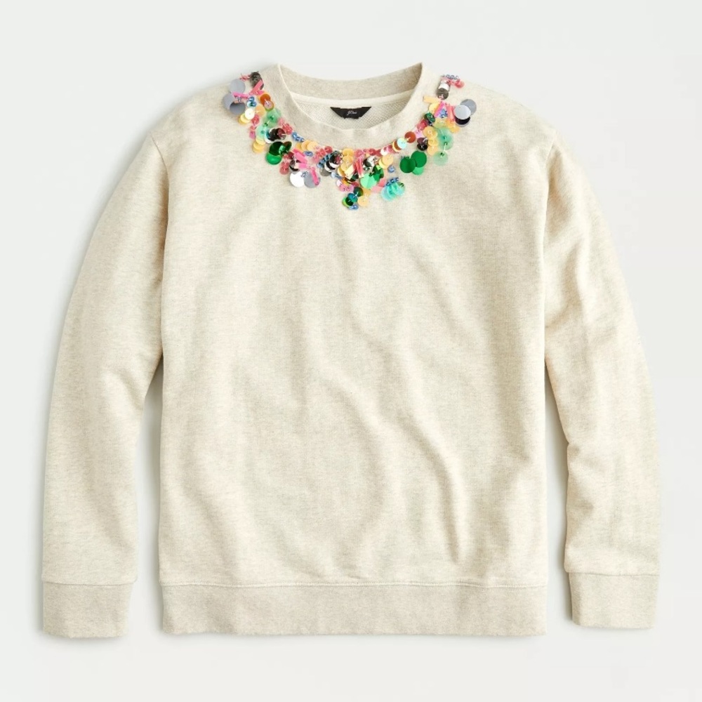 J. Crew embellished neckline sweatshirt